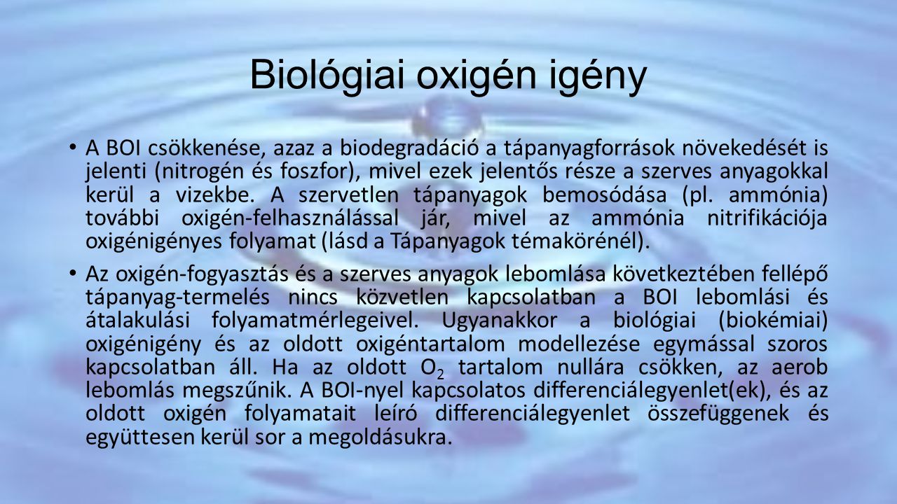 Biológiai oxigén igény