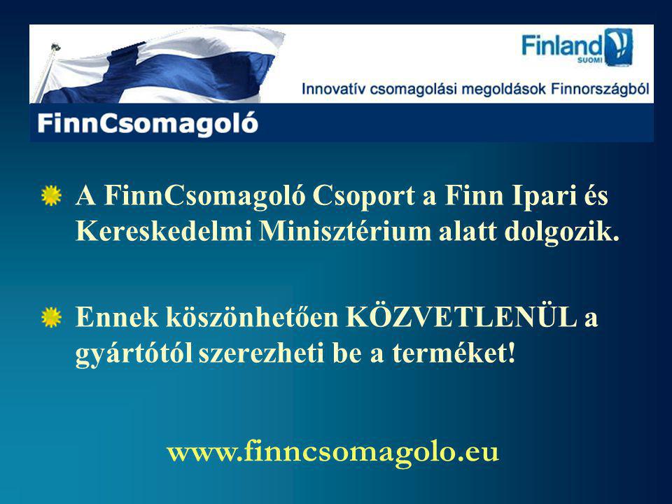 A FinnCsomagoló Csoport a Finn Ipari és Kereskedelmi Minisztérium alatt dolgozik.