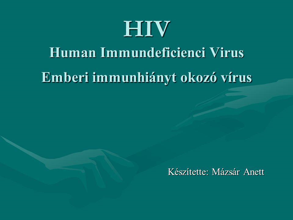 HIV Human Immundeficienci Virus Emberi immunhiányt okozó vírus