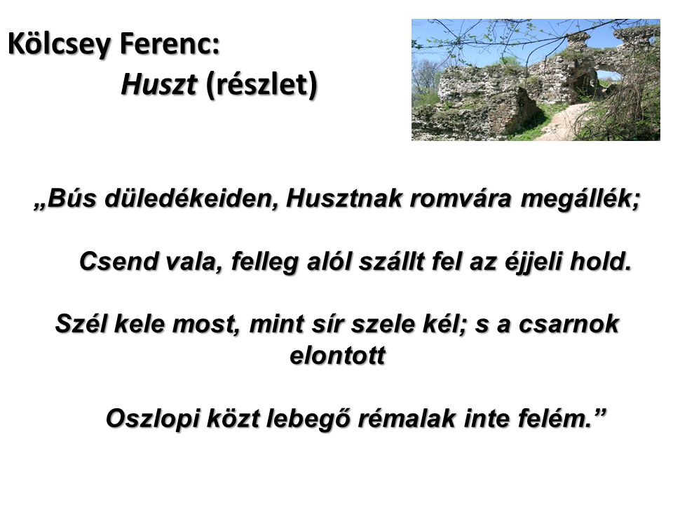 Kölcsey Ferenc: Huszt (részlet)
