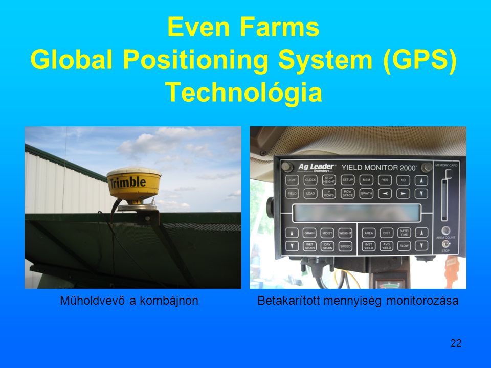 Even Farms Global Positioning System (GPS) Technológia