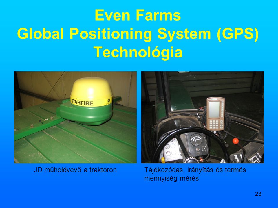 Even Farms Global Positioning System (GPS) Technológia