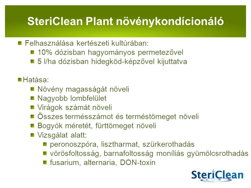 SteriClean Plant növénykondícionáló