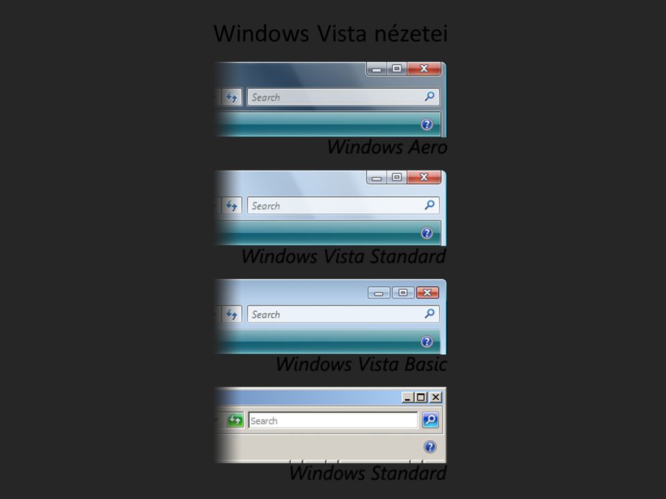 Windows Vista nézetei