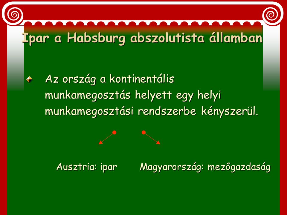 Ipar a Habsburg abszolutista államban