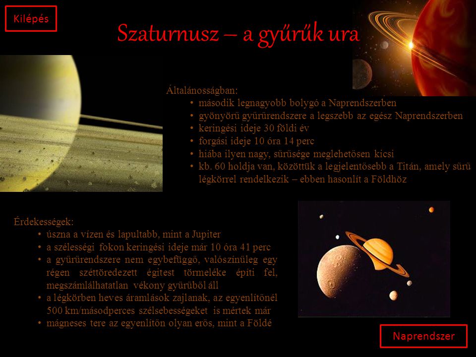 Szaturnusz – a gyűrűk ura
