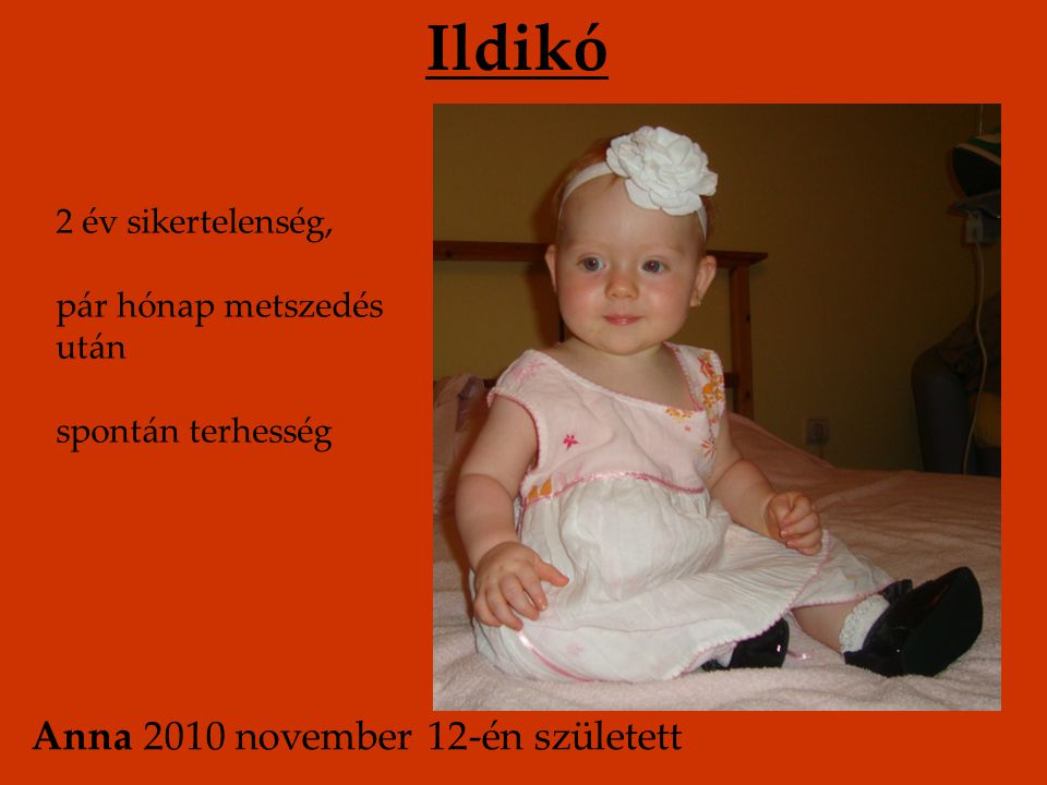 Ildikó Anna 2010 november 12-én született 2 év sikertelenség,