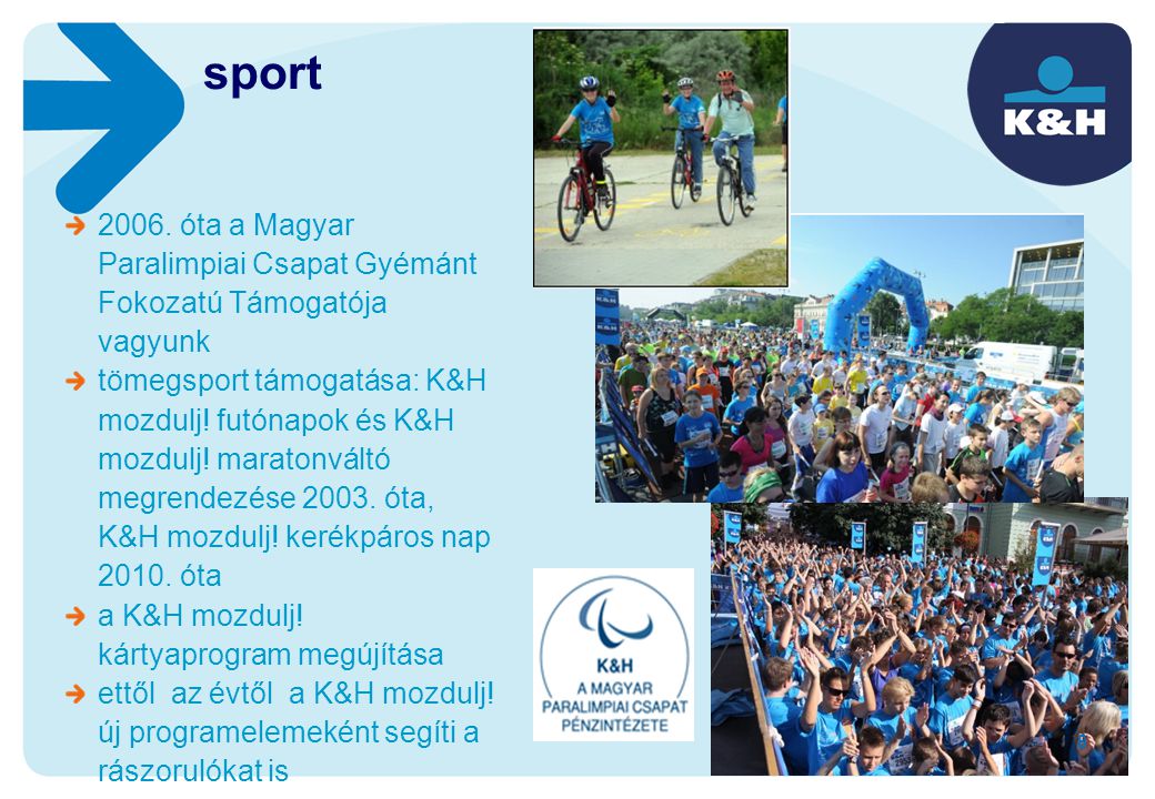sport óta a Magyar Paralimpiai Csapat Gyémánt Fokozatú Támogatója vagyunk.