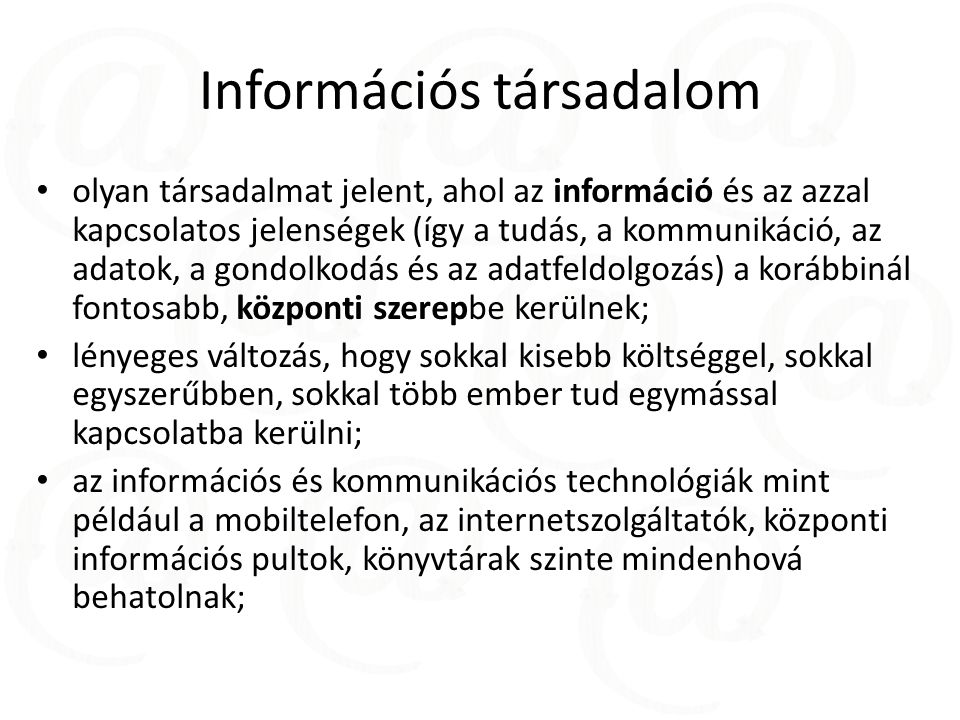 Információs társadalom