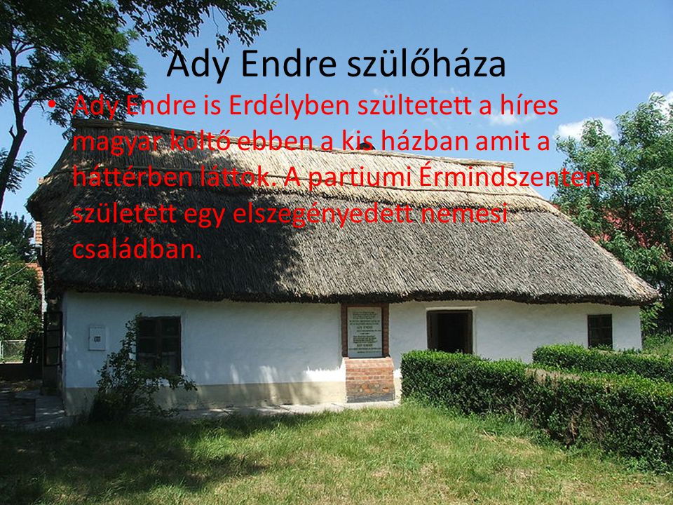 Ady Endre szülőháza