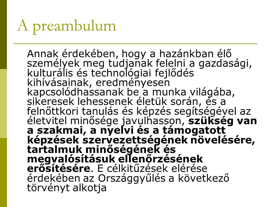 A preambulum