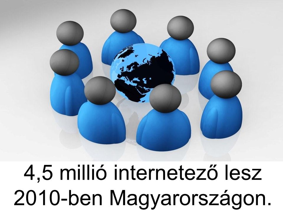 4,5 millió internetező lesz 2010-ben Magyarországon.