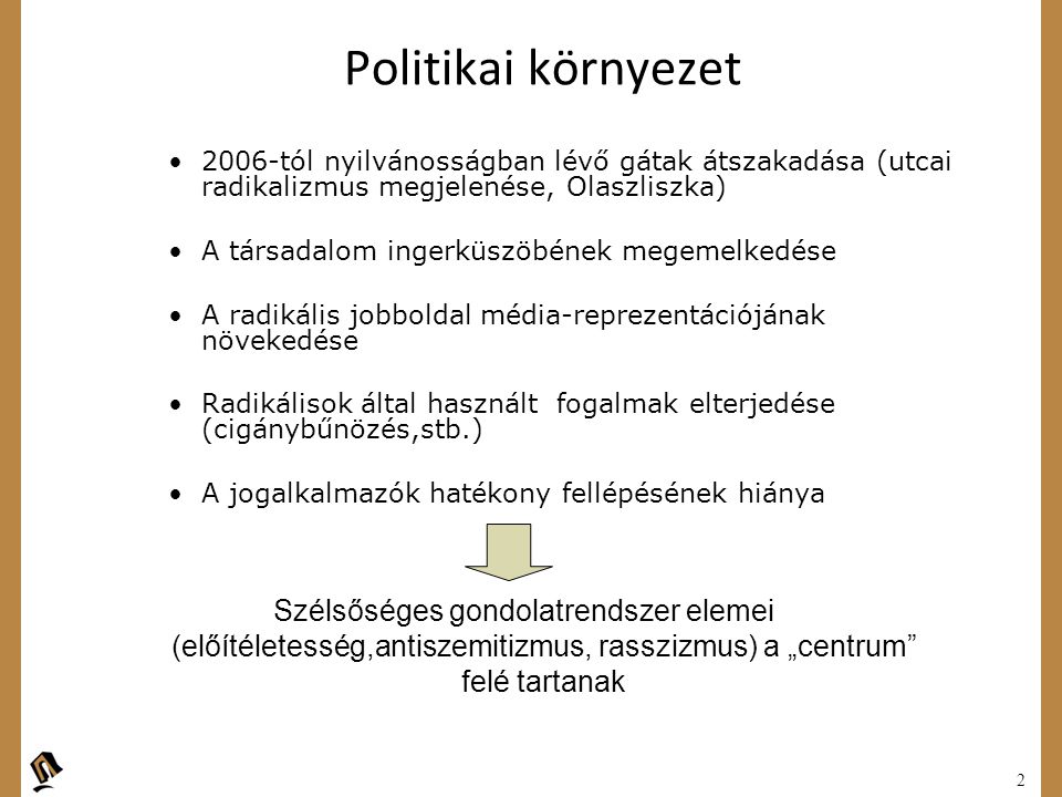 Politikai környezet 2006-tól nyilvánosságban lévő gátak átszakadása (utcai radikalizmus megjelenése, Olaszliszka)