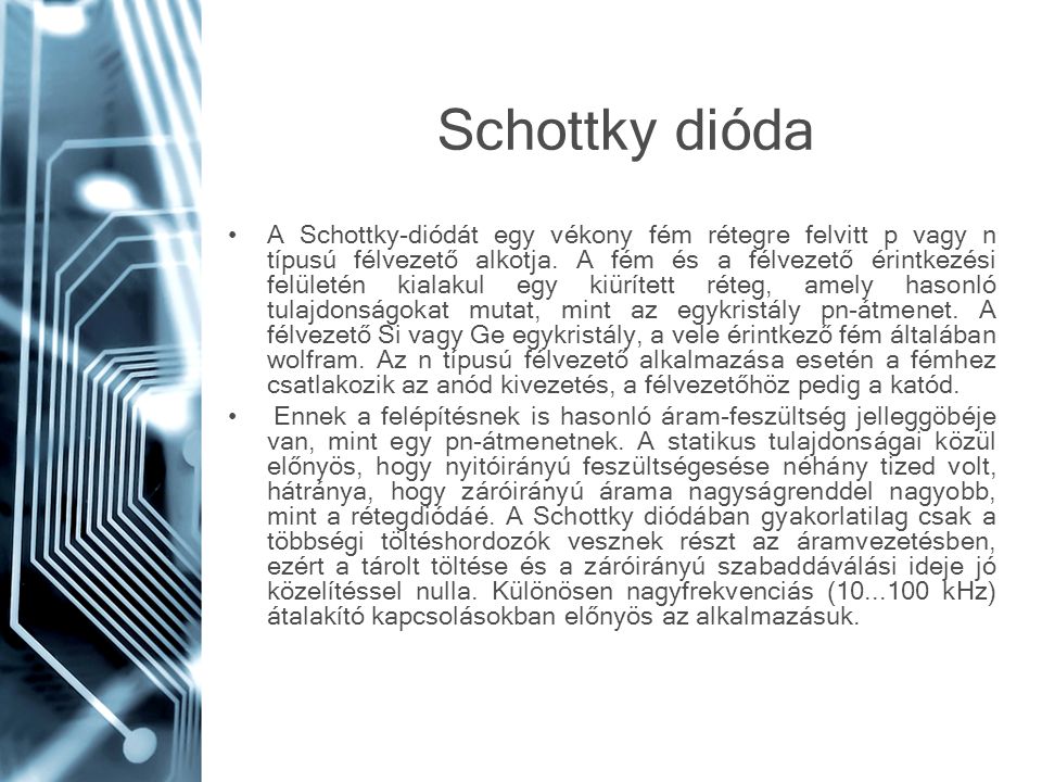 Schottky dióda