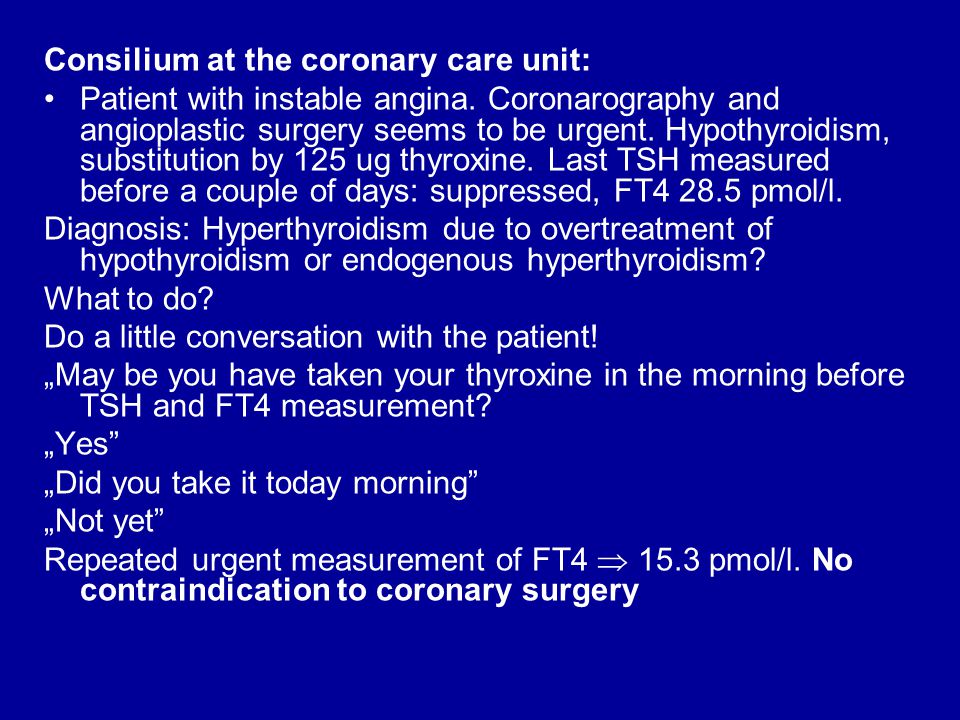 Consilium at the coronary care unit: