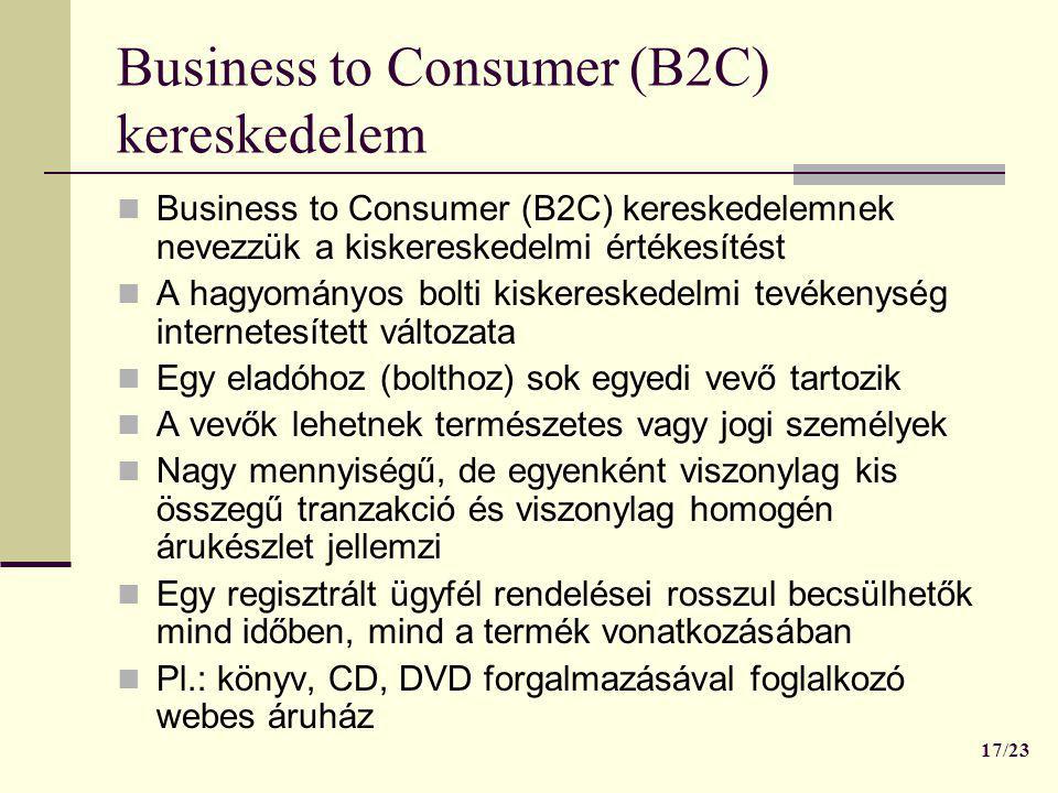 Business to Consumer (B2C) kereskedelem