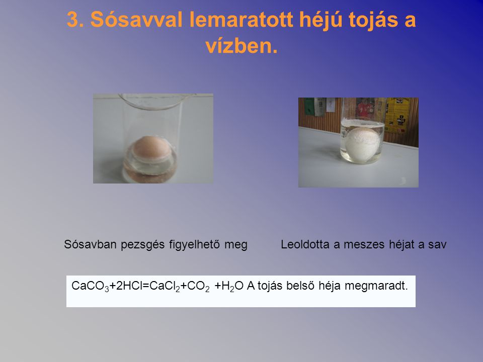 3. Sósavval lemaratott héjú tojás a vízben.