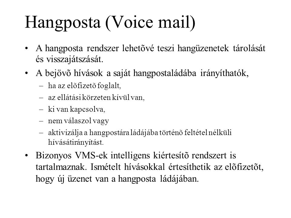 Hangposta (Voice mail)