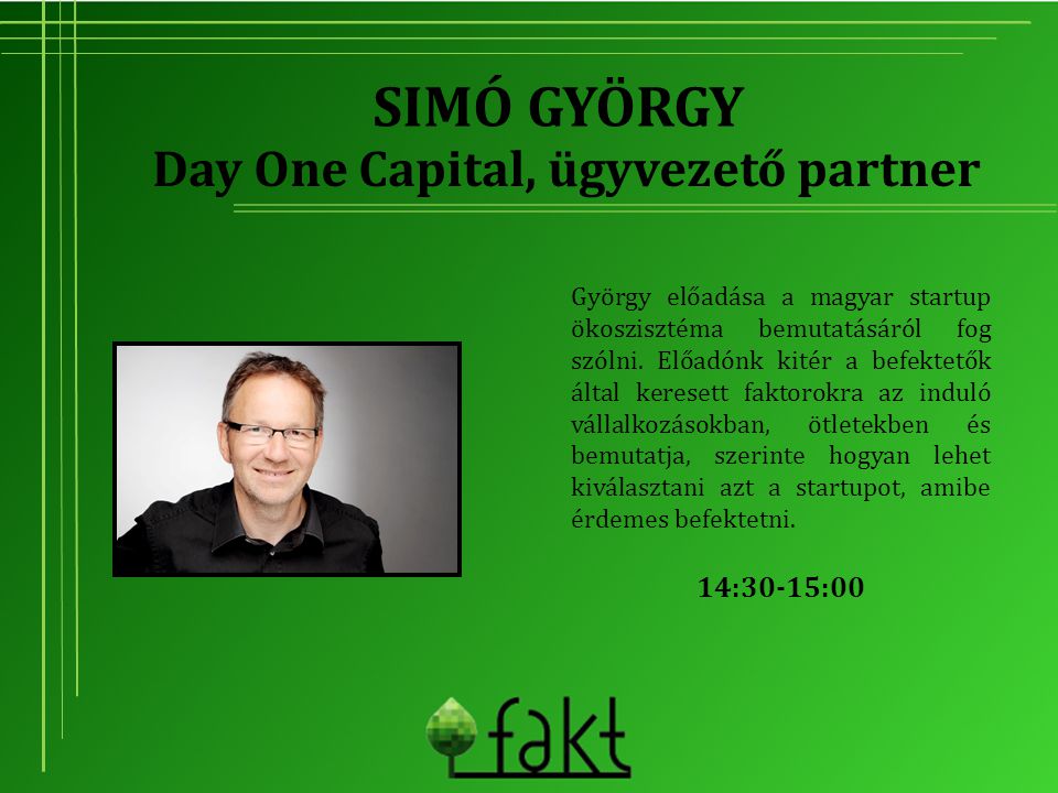 Day One Capital, ügyvezető partner