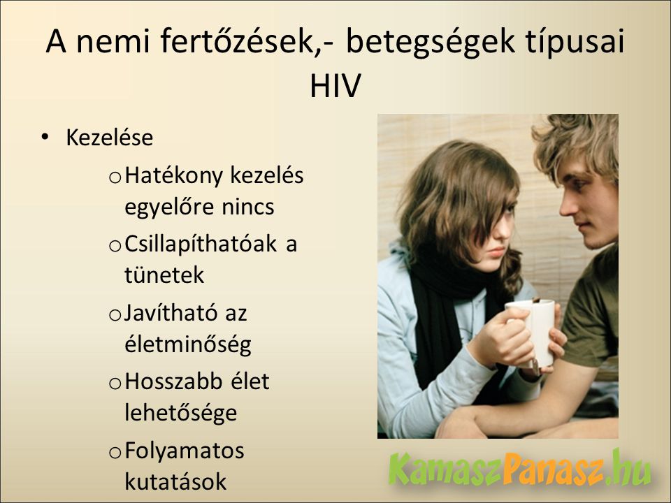 A nemi fertőzések,- betegségek típusai HIV
