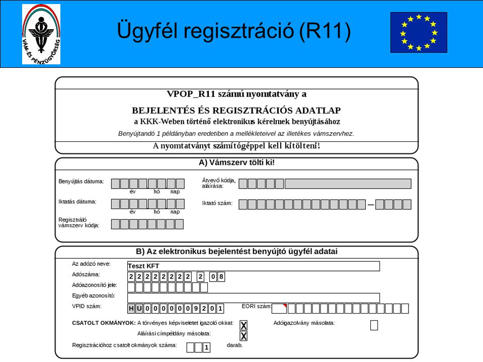 Ügyfél regisztráció (R11)