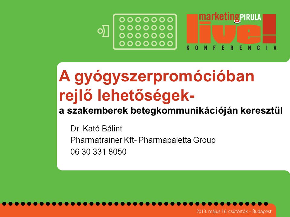 Dr. Kató Bálint Pharmatrainer Kft- Pharmapaletta Group