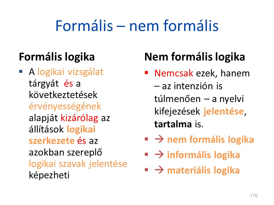 Formális – nem formális