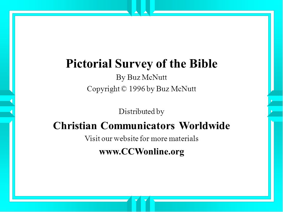 Pictorial Survey of the Bible Christian Communicators Worldwide