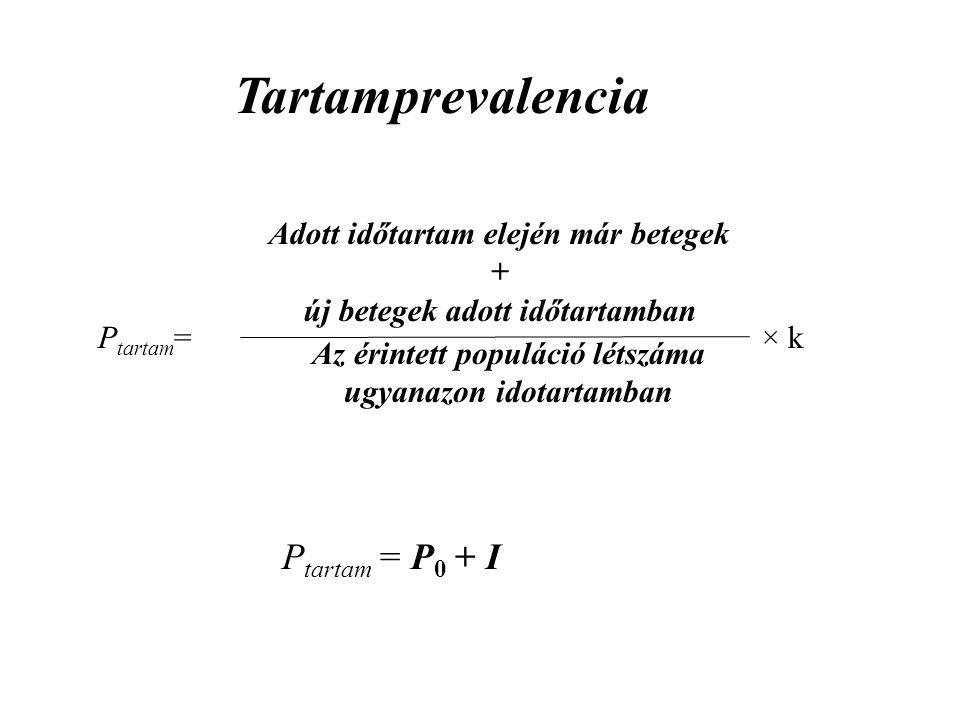 Tartamprevalencia Ptartam = P0 + I