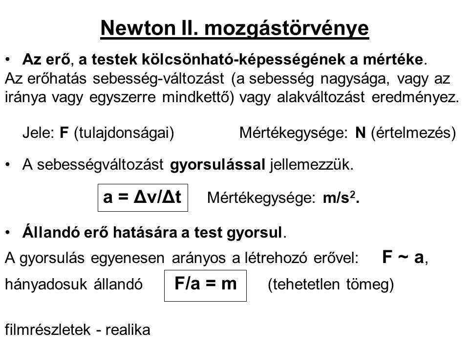 Newton II. mozgástörvénye