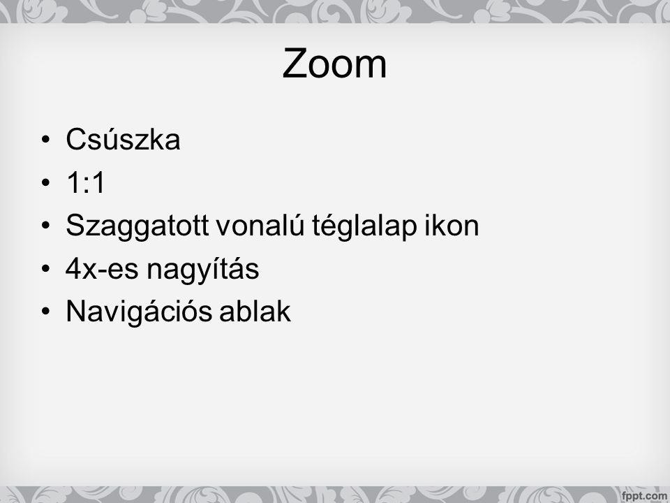 Zoom Csúszka 1:1 Szaggatott vonalú téglalap ikon 4x-es nagyítás