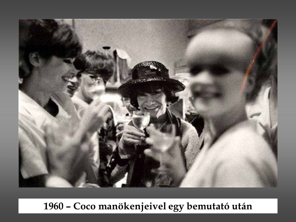 1960 – Coco manökenjeivel egy bemutató után