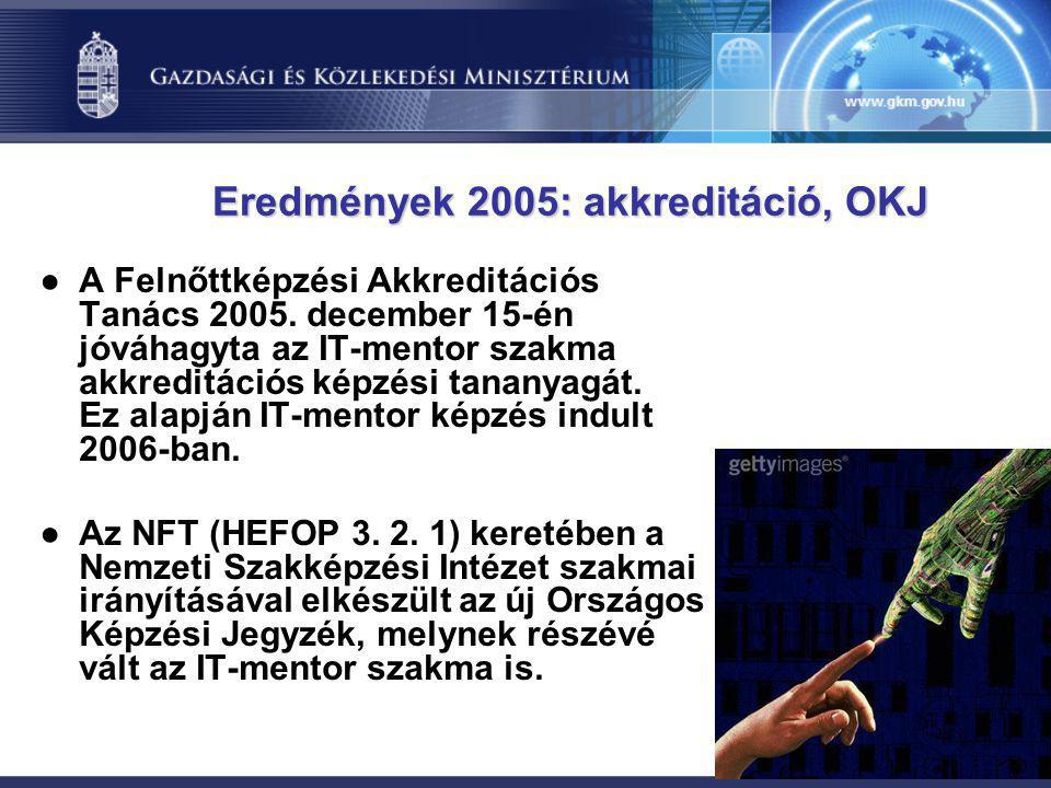 Eredmények 2005: akkreditáció, OKJ