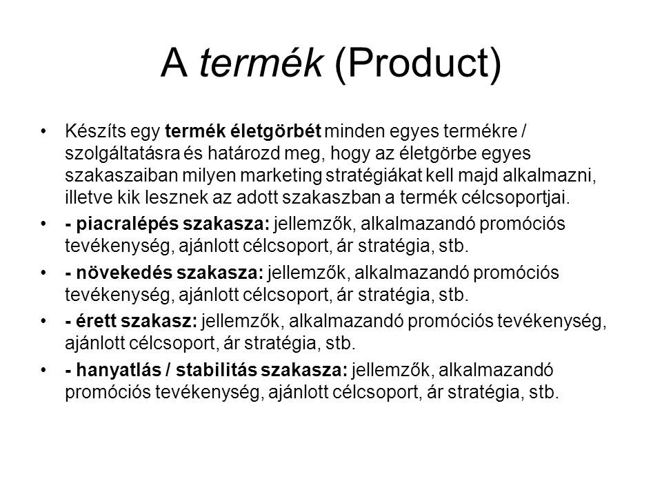 A termék (Product)
