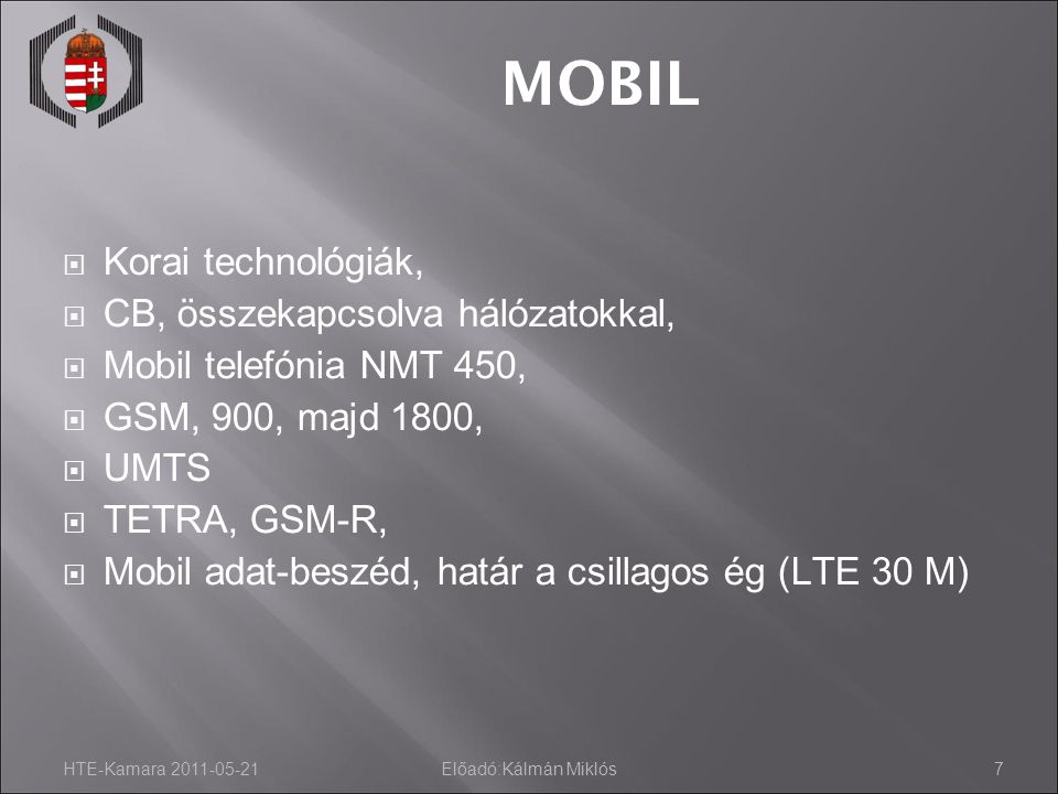 MOBIL Korai technológiák, CB, összekapcsolva hálózatokkal,