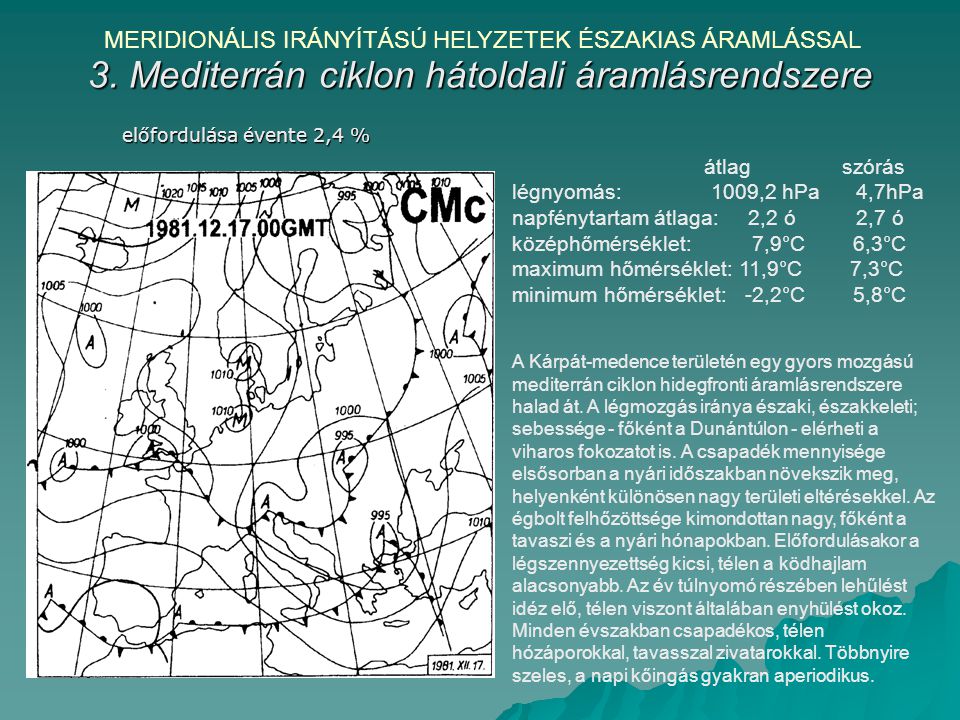 3. Mediterrán ciklon hátoldali áramlásrendszere