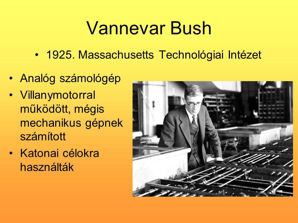 Vannevar Bush Massachusetts Technológiai Intézet