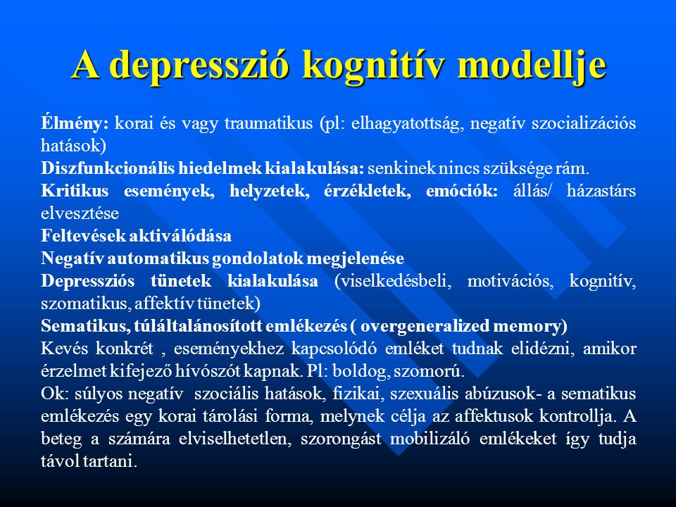 A depresszió kognitív modellje