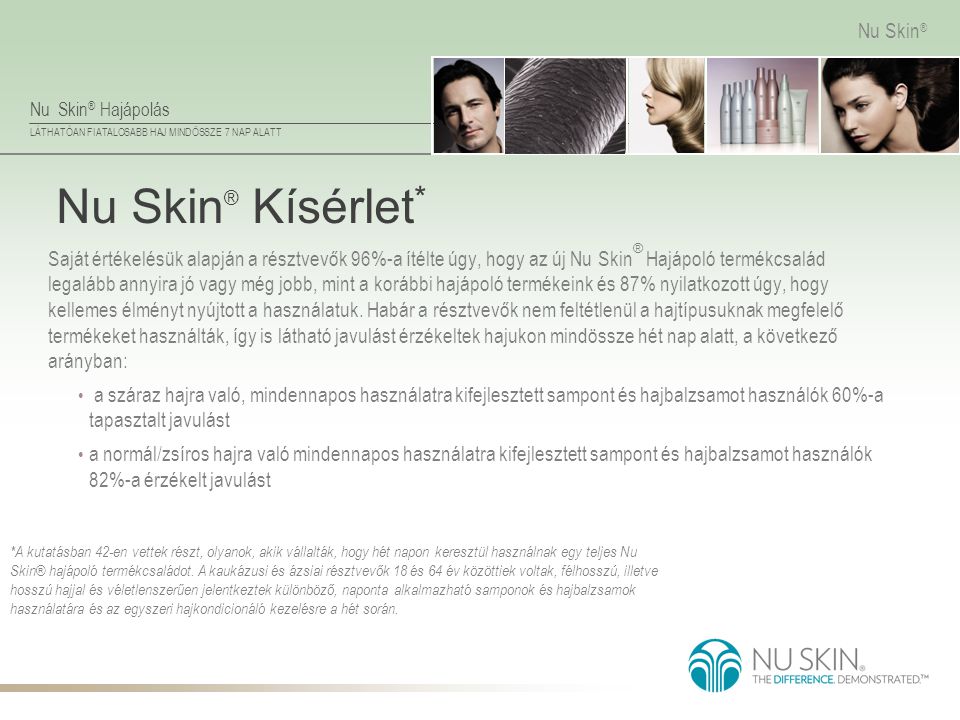 Nu Skin® Kísérlet*