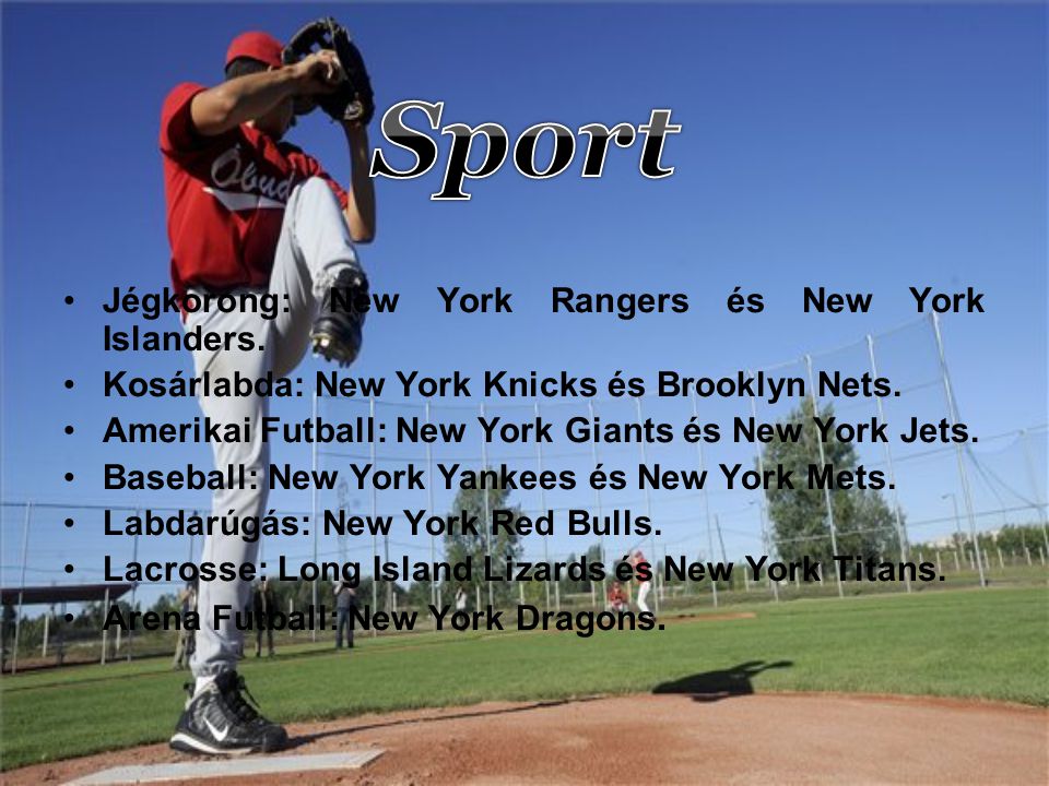 Sport Jégkorong: New York Rangers és New York Islanders.