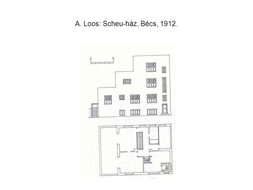 A. Loos: Scheu-ház, Bécs, 1912.