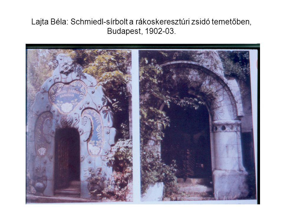 Lajta Béla: Schmiedl-sírbolt a rákoskeresztúri zsidó temetőben, Budapest,