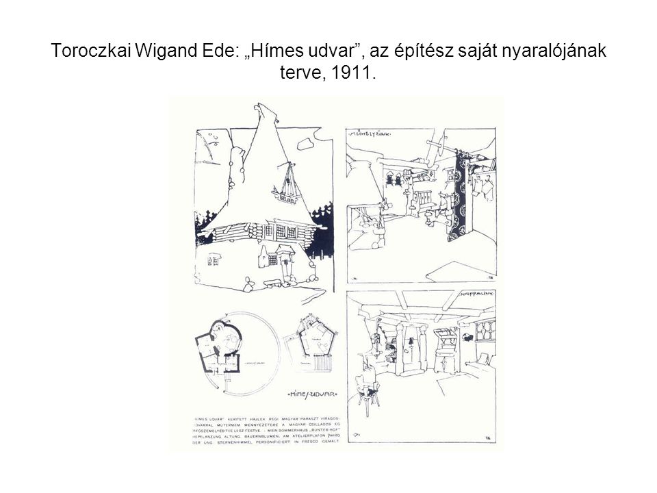 Toroczkai Wigand Ede: „Hímes udvar , az építész saját nyaralójának terve, 1911.