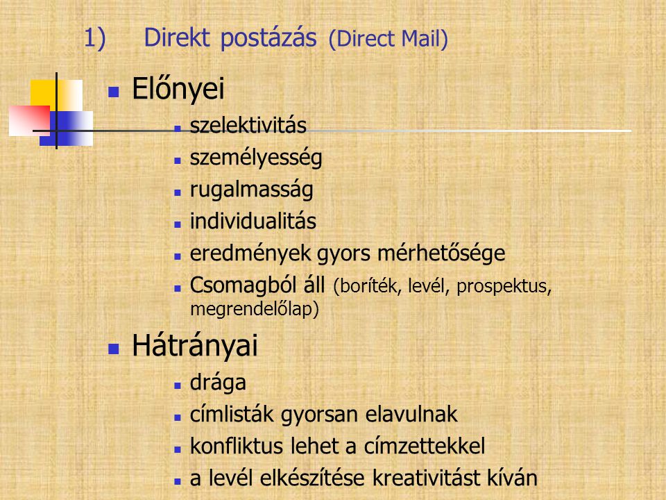 Direkt postázás (Direct Mail)