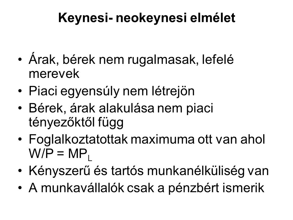 Keynesi- neokeynesi elmélet