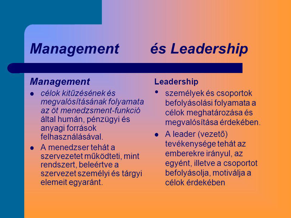 Management és Leadership