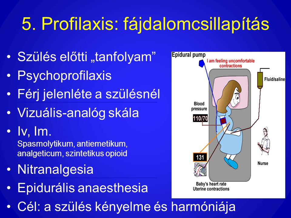 5. Profilaxis: fájdalomcsillapítás