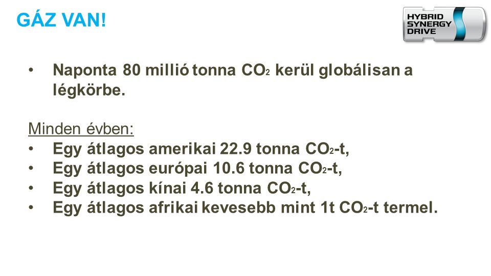 GÁZ VAN! Naponta 80 millió tonna CO2 kerül globálisan a légkörbe.