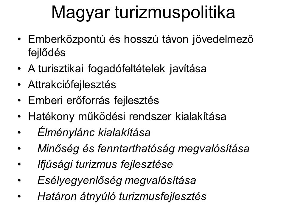 Magyar turizmuspolitika