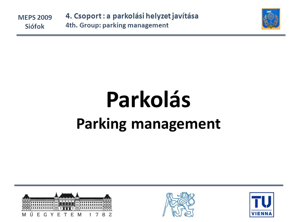 Parkolás Parking management